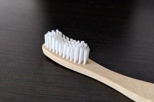 Bamboo Toothbrush with white bristles