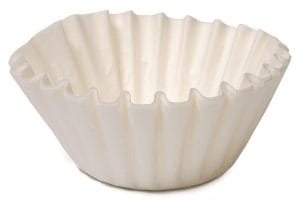 Coffee filter isolated on the white background